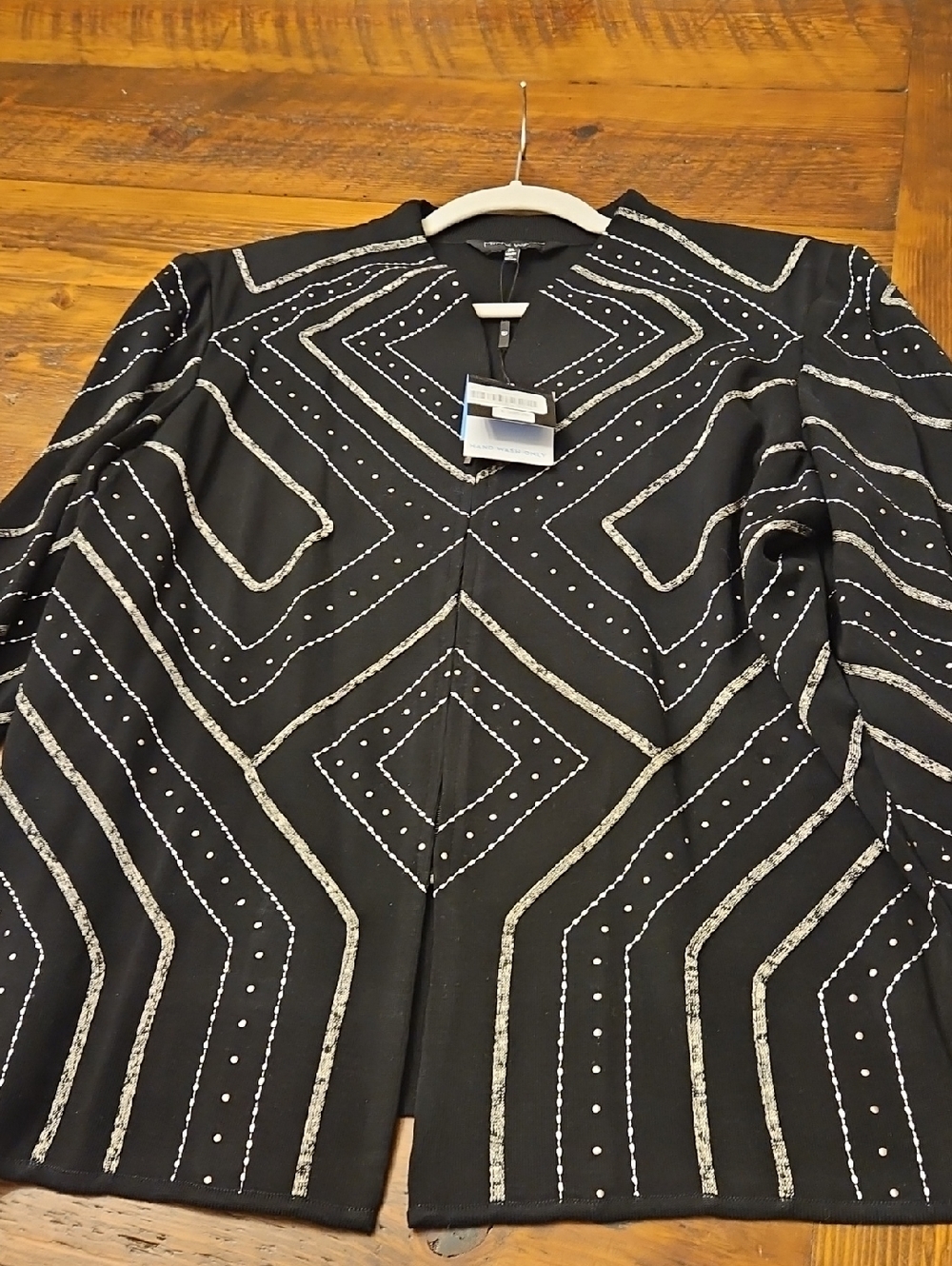 Nwt Ming Wang Black Ribbed Knit Top And Skirt - Picture 8 of 16